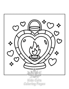 Sweet Hearts coloring page for boys, printable at home