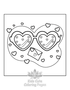Simple Sweet Hearts coloring page for toddlers
