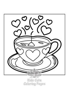Sweet Hearts coloring page for classroom activities