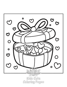 Easy Sweet Hearts coloring sheet for young children