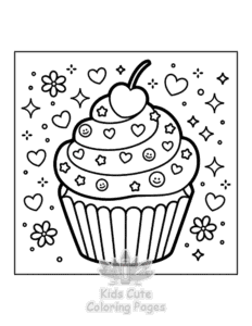 Sweet Hearts coloring page for boys, printable at home