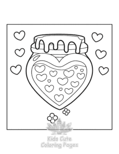 Sweet Hearts coloring page for classroom activities