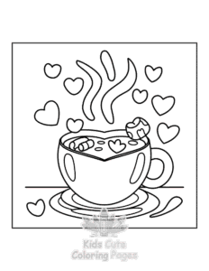 Free printable Sweet Hearts coloring page for kids