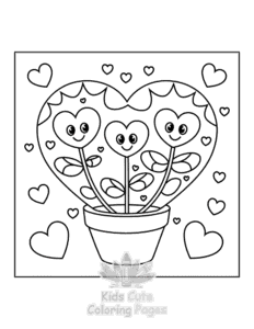 Free Sweet Hearts coloring pages to print at home