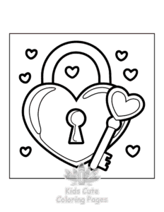Sweet Hearts coloring page for classroom activities