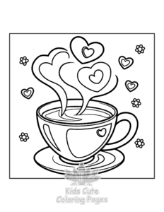 Easy Sweet Hearts coloring sheet for young children