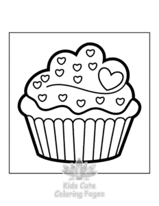 Simple Sweet Hearts coloring page for toddlers