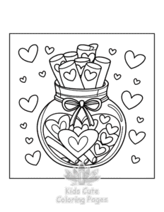 Printable Sweet Hearts coloring sheet for preschoolers