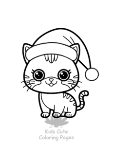 Simple Tiny Cats coloring page for toddlers