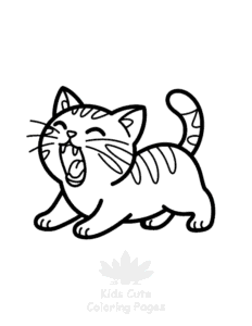 Simple Tiny Cats coloring page for toddlers