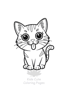Printable Tiny Cats coloring sheet for preschoolers
