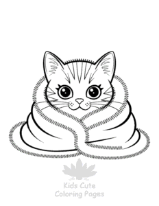 Tiny Cats coloring page for classroom activities
