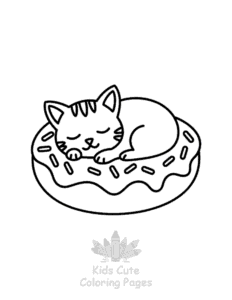 Tiny Cats coloring page for boys, printable at home