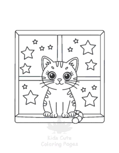Printable Tiny Cats coloring sheet for preschoolers