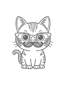 Tiny Cats coloring page for boys, printable at home