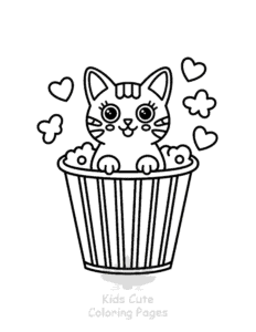 Tiny Cats coloring page for classroom activities