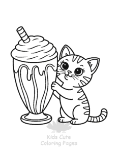 Tiny Cats coloring page for girls, free to print