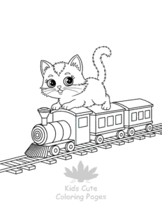 Simple Tiny Cats coloring page for toddlers