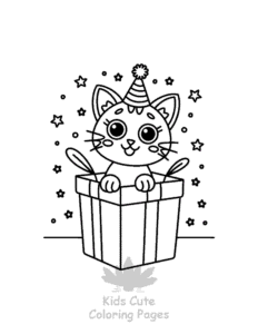 Tiny Cats coloring page for classroom activities