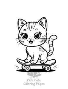Tiny Cats coloring page for boys, printable at home