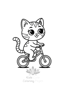 Simple Tiny Cats coloring page for toddlers