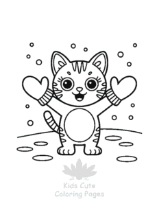 Tiny Cats coloring page for classroom activities