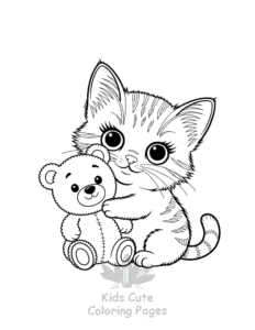 Tiny Cats coloring page for classroom activities