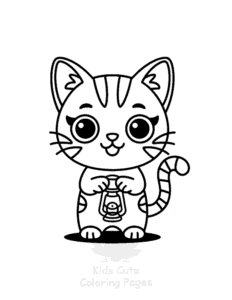 Easy Tiny Cats coloring sheet for young children