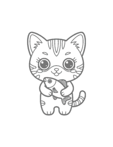 Free printable Tiny Cats coloring page for kids