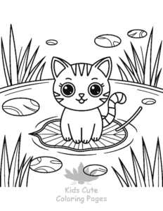 Tiny Cats coloring page for classroom activities