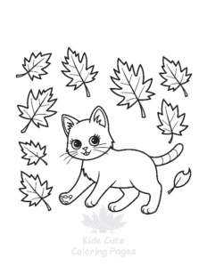Printable Tiny Cats coloring sheet for preschoolers