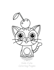 Easy Tiny Cats coloring sheet for young children