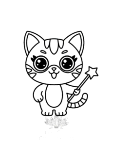 Free printable Tiny Cats coloring page for kids