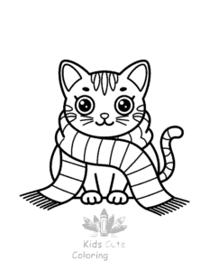 Simple Tiny Cats coloring page for toddlers