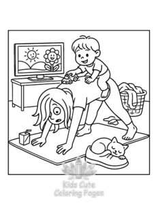 Free Tired Mom coloring pages to print at home