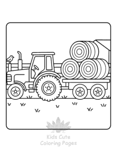 Simple Tractor coloring page for toddlers