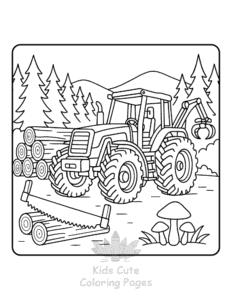 Free Tractor coloring pages to print at home