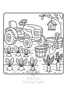 Free printable Tractor coloring page for kids