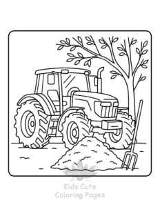 Free Tractor coloring pages to print at home