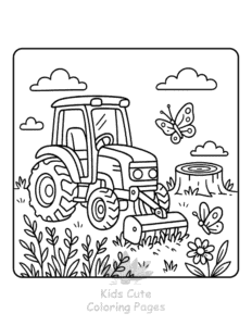 Free Tractor coloring pages to print at home