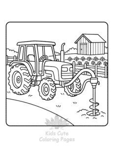 Free printable Tractor coloring page for kids