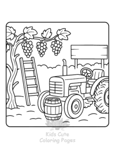 Free Tractor coloring pages to print at home