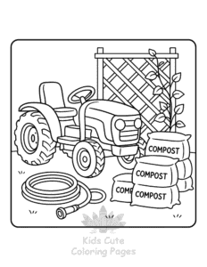 Free Tractor coloring pages to print at home