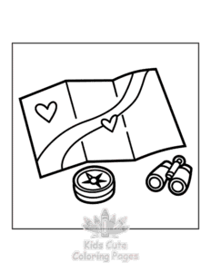 Easy Travel Girly coloring sheet for young children