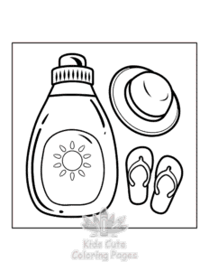 Simple Travel Girly coloring page for toddlers