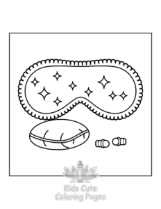 Printable Travel Girly coloring sheet for preschoolers