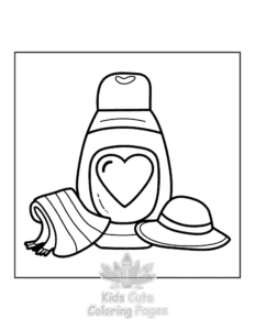Easy Travel Girly coloring sheet for young children