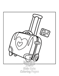Free Travel Girly coloring pages to print at home