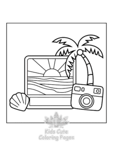 Travel Girly coloring page for girls, free to print