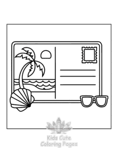 Easy Travel Girly coloring sheet for young children